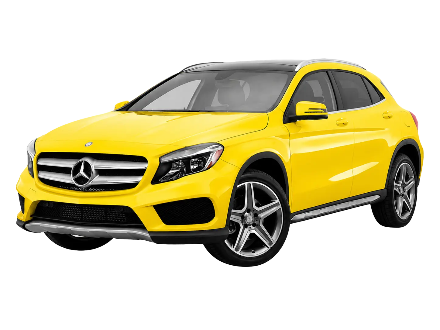 Mercedes in yellow
